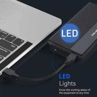 Obudowa/kieszeń Qoltec na dysk SSD HDD 2.5" | SATA | USB 3.0 | Super speed 5Gb/s | 2TB | Czarny