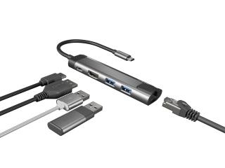 Stacja dokująca USB Natec Fowler GO Multiport USB-C PD, 2x USB 3.0, HDMI 4K, RJ45, USB-C