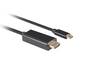 Kabel adapter Lanberg USB-C(M) - HDMI(M) 3m 4K 60Hz czarny