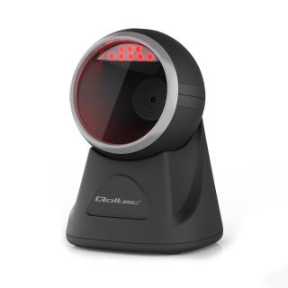 Czytnik kodów kreskowych i QR Qoltec 1D | 2D | stacjonarny