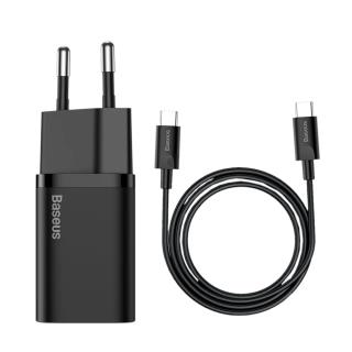 Ładowarka sieciowa Baseus Super Si Quick Charger 1C 25W TZCCSUP-L01  z gniazdem USB-C + kabel USB-C 1m