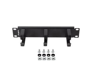 Organizer kabli Lanberg 19" 1U z 3 metalowymi uchwytami typ B Czarny