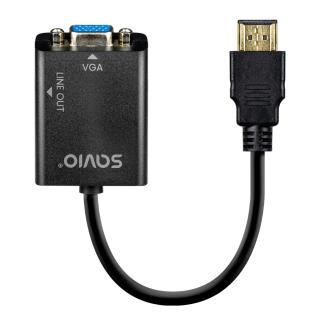 Kabel adapter Savio AK-76 HDMI-VGA