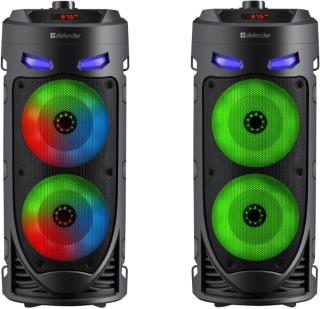 Głośnik Defender CRASHBOOM Bluetooth 16W MP3/FM/SD/USB/AUX/TWS/LED/MIC/LCD KARAOKE czarny + mikrofon + pilot