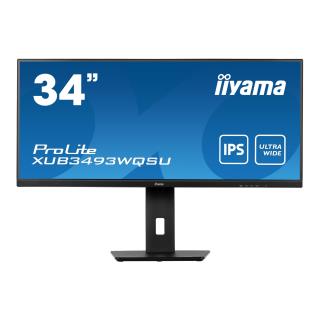 Monitor iiyama 34" ProLite XUB3493WQSU-B5 IPS-ADS UWQHD 75Hz 2xHDMI DP HUB głośniki