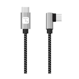 Kabel Techly USB 2.0 USB-C na USB-C kątowy 2m M/M 3A