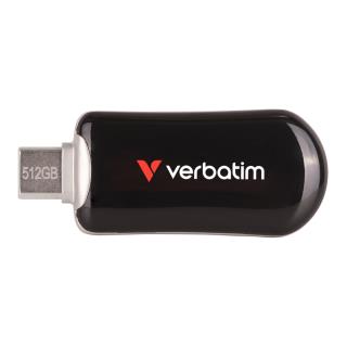 Pendrive Verbatim Plectra 512GB USB-C 3.0 Black