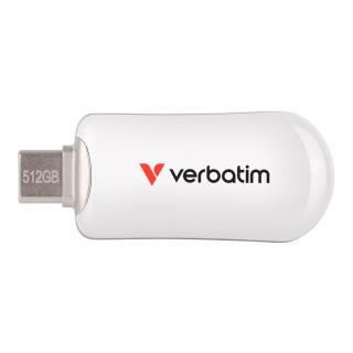 Pendrive Verbatim Plectra 512GB USB-C 3.0 White