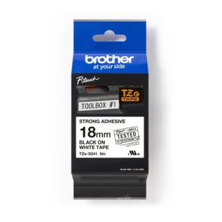 Taśma Brother P-Touch TZe-S241 18mm x 8m (TZES241) - biała, czarny nadruk