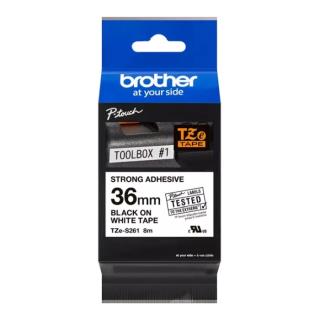 Taśma Brother P-Touch TZe-S261 36mm x 8m (TZES261) - biała, czarny nadruk