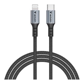 Kabel Verbatim USB-C(M) - Lightning 1,2m, 60W, czarny