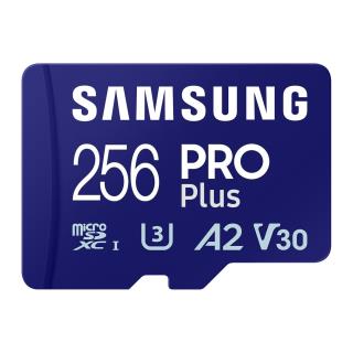 Karta pamięci Samsung PRO Plus (2023) microSDXC 256GB (180/130 MB/s) U3 A2 V30 + adapter