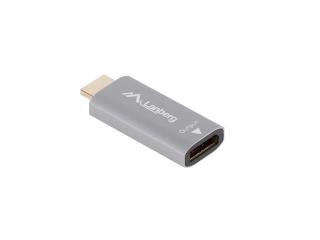 Adapter Lanberg HDMI (M) -> Displayport (F) 4K srebrny