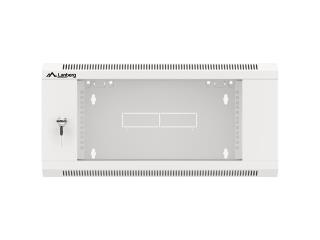 Szafa instalacyjna Lanberg rack wisząca 19" 4U 600 drzwi szklane szara (złożona)