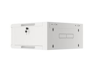Szafa instalacyjna Lanberg rack wisząca 19" 4U 600 drzwi szklane szara (złożona)