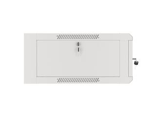 Szafa instalacyjna Lanberg rack wisząca 19" 4U 600 drzwi szklane szara (złożona)