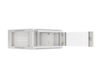 Szafa instalacyjna Lanberg rack wisząca 19" 4U 600 drzwi szklane szara (złożona)