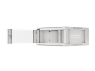 Szafa instalacyjna Lanberg rack wisząca 19" 4U 600 drzwi szklane szara (złożona)