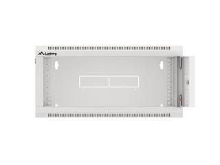 Szafa instalacyjna Lanberg rack wisząca 19" 4U 600 drzwi szklane szara (złożona)