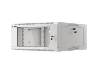 Szafa instalacyjna Lanberg rack wisząca 19" 4U 600 drzwi szklane szara (złożona)