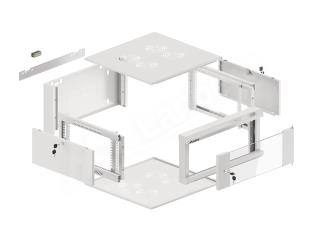 Szafa instalacyjna Lanberg rack wisząca 19" 4U 600 drzwi szklane szara (złożona)