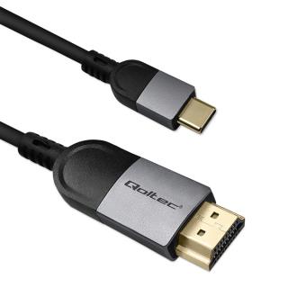 Kabel adapter Qoltec USB-C na HDMI high speed 4K | 60Hz | 32AWG | 2m