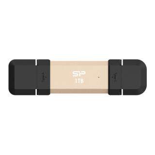 Dysk zewnętrzny SSD Silicon Power DS72 1TB USB-A USB-C (1050/850 MB/s) złoty