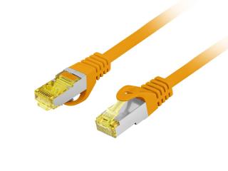 Patchcord Lanberg S/FTP kat.6A 15m LSZH CU fluke passed pomarańczowy