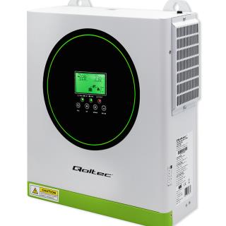 Inwerter solarny Qoltec hybrydowy Off-Grid 1500W | 100A | 12V | MPPT | Sinus | Opcja Wi-Fi | Power Factor 1.0
