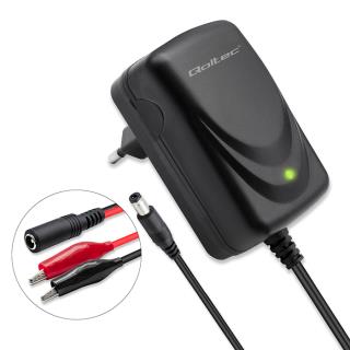 Ładowarka do akumulatora Qoltec AGM GEL STD 6V | 1A | Prostownik z sygnalizatorem LED