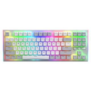 Klawiatura przewodowa Hator GRAVITY TKL HTK561 MECHANICZNA podświetlana RGB gaming  Aurum Orange Linear biała