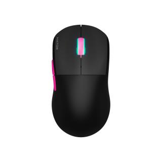 Mysz bezprzewodowa Hator QUASAR 2 ULTRA HTM570BP 4K optyczna 26000dpi 2.4 GHz + Bluetooth AKUMULATOR Gaming RGB PixArt 3395 Kailh czarna