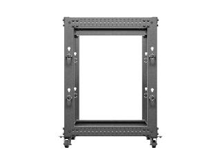 Stojak open rack Lanberg 19" 15U 600x600-1100 regulowany czarny