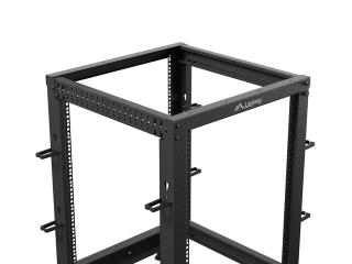 Stojak open rack Lanberg 19" 15U 600x600-1100 regulowany czarny