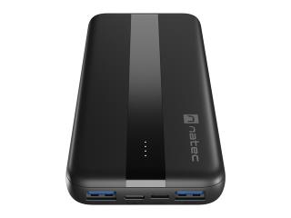 Powerbank Natec Trevi Slim Q V2 10000Mah PD USB-C 20W + USB-A 18W + Kabel USB-C - USB-C