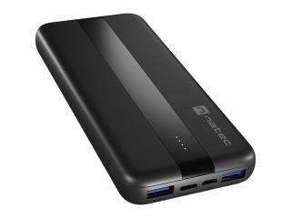 Powerbank Natec Trevi Slim Q V2 10000Mah PD USB-C 20W + USB-A 18W + Kabel USB-C - USB-C
