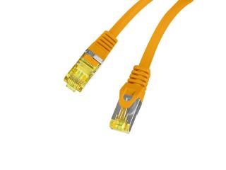 Patchcord Lanberg S/FTP kat.6A 15m LSZH CU fluke passed pomarańczowy