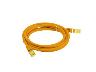 Patchcord Lanberg S/FTP kat.6A 15m LSZH CU fluke passed pomarańczowy