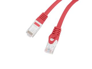 Patchcord Lanberg UTP kat.6 15m LSZH CU fluke passed czerwony