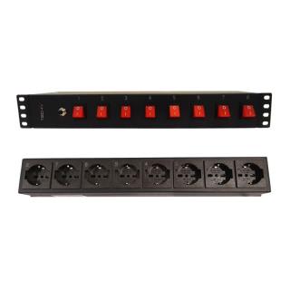 Listwa zasilająca Techly Rackowa 19" 1.5U, 8 gniazd UNEL