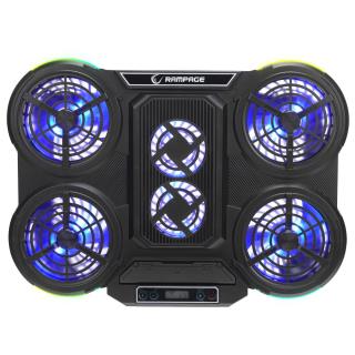 Podstawka chłodząca Rampage PROTE R6 pod laptopa 10-17", RGB, regulowana - 8680096128509 - zdjęcie 2