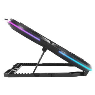 Podstawka chłodząca Rampage PROTE R6 pod laptopa 10-17", RGB, regulowana - 8680096128509 - zdjęcie 3