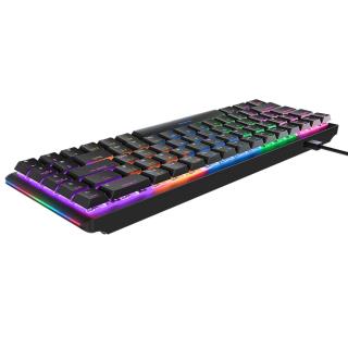 Klawiatura przewodowa Rampage REBEL-BLACKBS gamingowa mechaniczna Rainbow Light, niski profil
