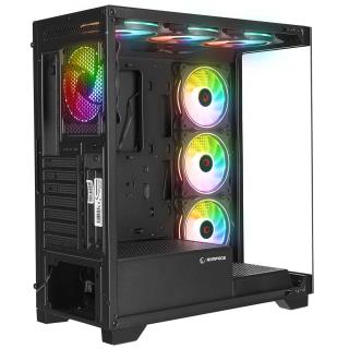 Obudowa Rampage Hydra V3 4x120mm wentylator, RGB, czarna