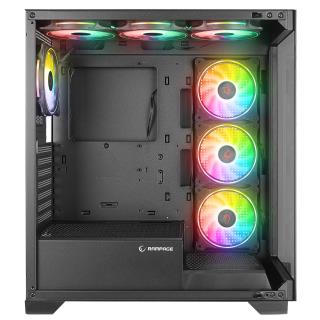 Obudowa Rampage Hydra V3 4x120mm wentylator, RGB, czarna