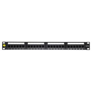 Patch panel RACK 19" 1U, 24 porty kat. 5e UTP, Netrack, czarny