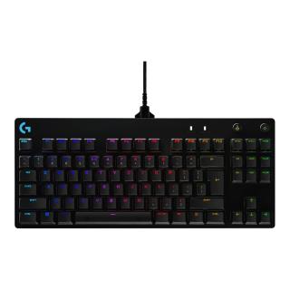 Klawiatura przewodowa Logitech G PRO GX Blue RGB USB US czarna