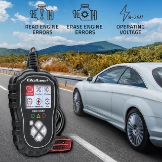 Tester cyfrowy Qoltec diagnostyczny ProLine | OBDII EOBD | 8V-25V | Dual system