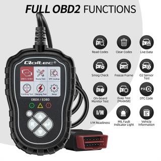 Tester cyfrowy Qoltec diagnostyczny ProLine | OBDII EOBD | 8V-25V | Dual system
