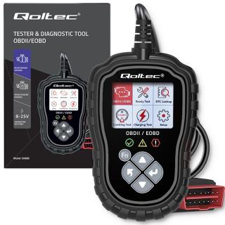 Tester cyfrowy Qoltec diagnostyczny ProLine | OBDII EOBD | 8V-25V | Dual system